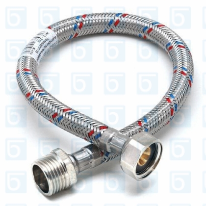 Гъвкава връзка 1/2"нипел-3/8"гайка