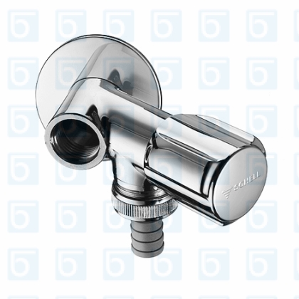 Спирателен ъглов кран 1/2" с щуцер за пералня/миялна 3/4" SCHELL COMFORT 