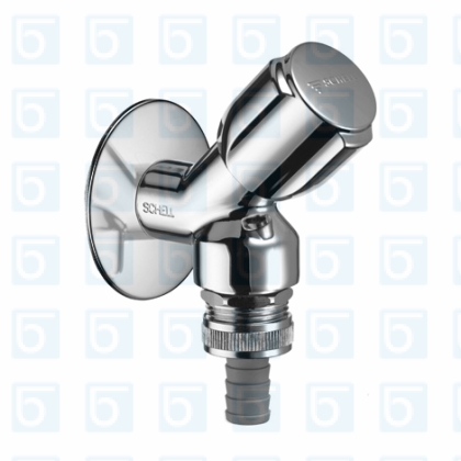 Спирателен ъглов кран 1/2"х3/4" с щуцер за пералня/миялна SCHELL COMFORT