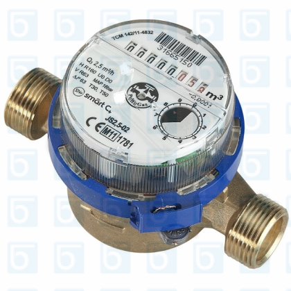 Водомер едноструен за студена вода 4.0 m³/h L130 mm DN20 3/4" APATOR POWOGAZ JS-4 SMART