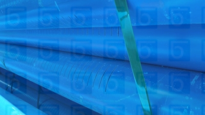 Сондажна PVC тръба (синя) ф125х5.5 мм с филтър (4 метра)
