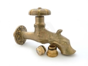 Канела декоративна, спирателна 1/2" месинг, шагрен Спарта