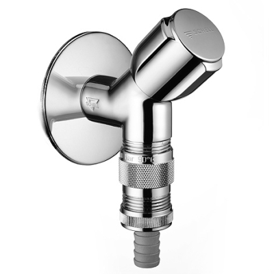 Спирателен ъглов кран 1/2"х3/4" с щуцер за пералня/миялна SCHELL COMFORT